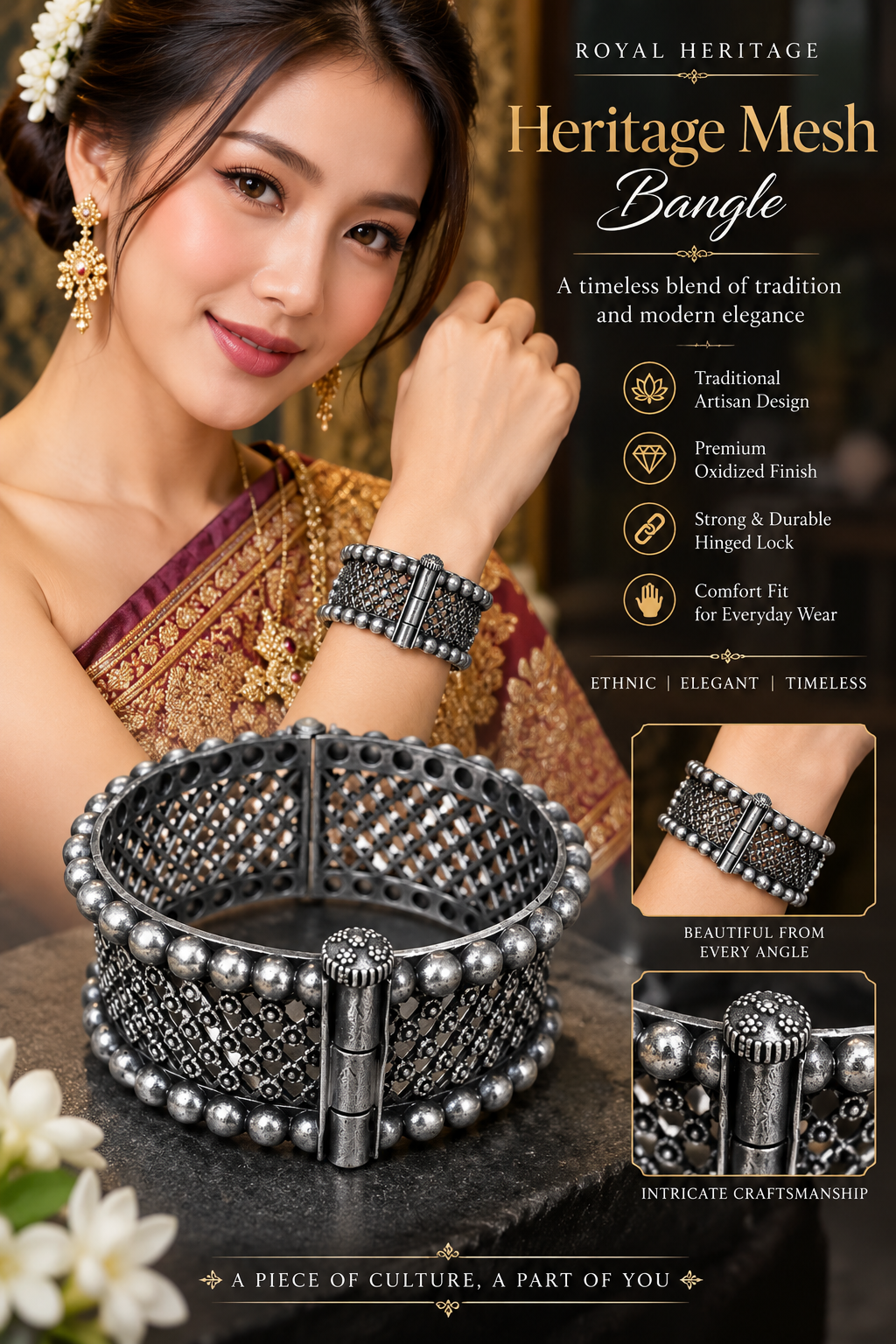 HERITAGE MESH BANGLE