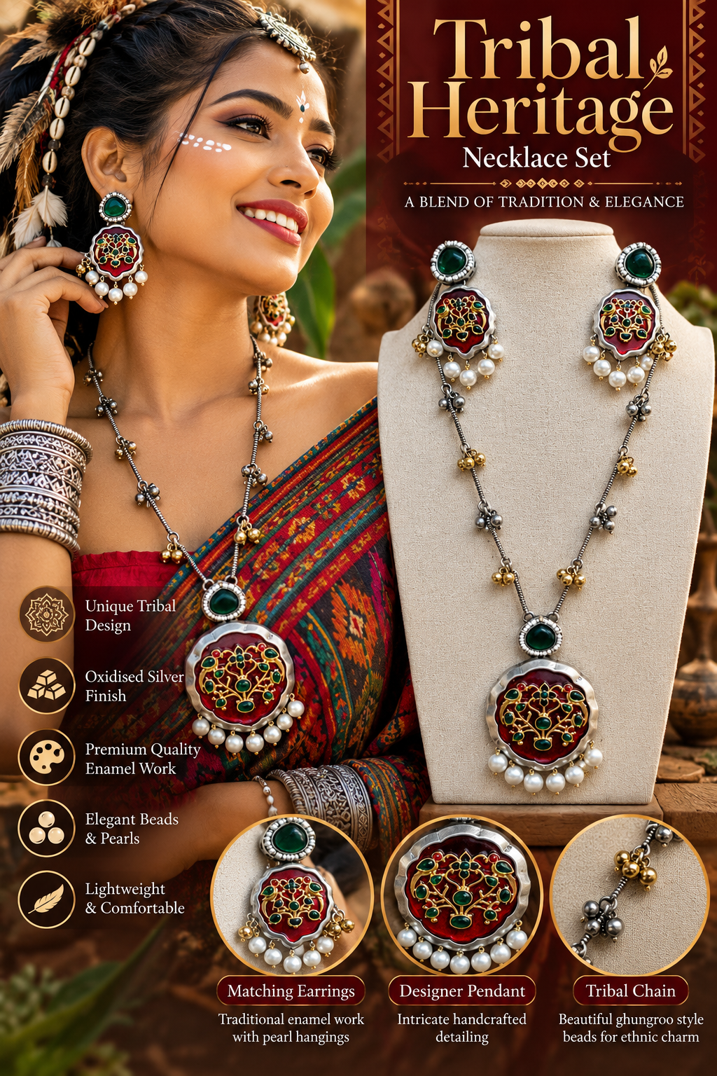 TRIBAL HERITAGE NECKLACE SET