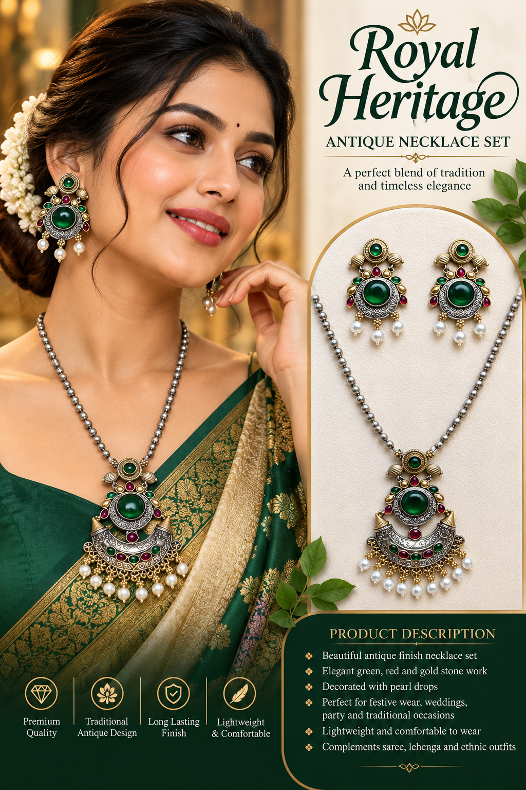 ROYAL HERITAGE ANTIQUE NECKLACE SET