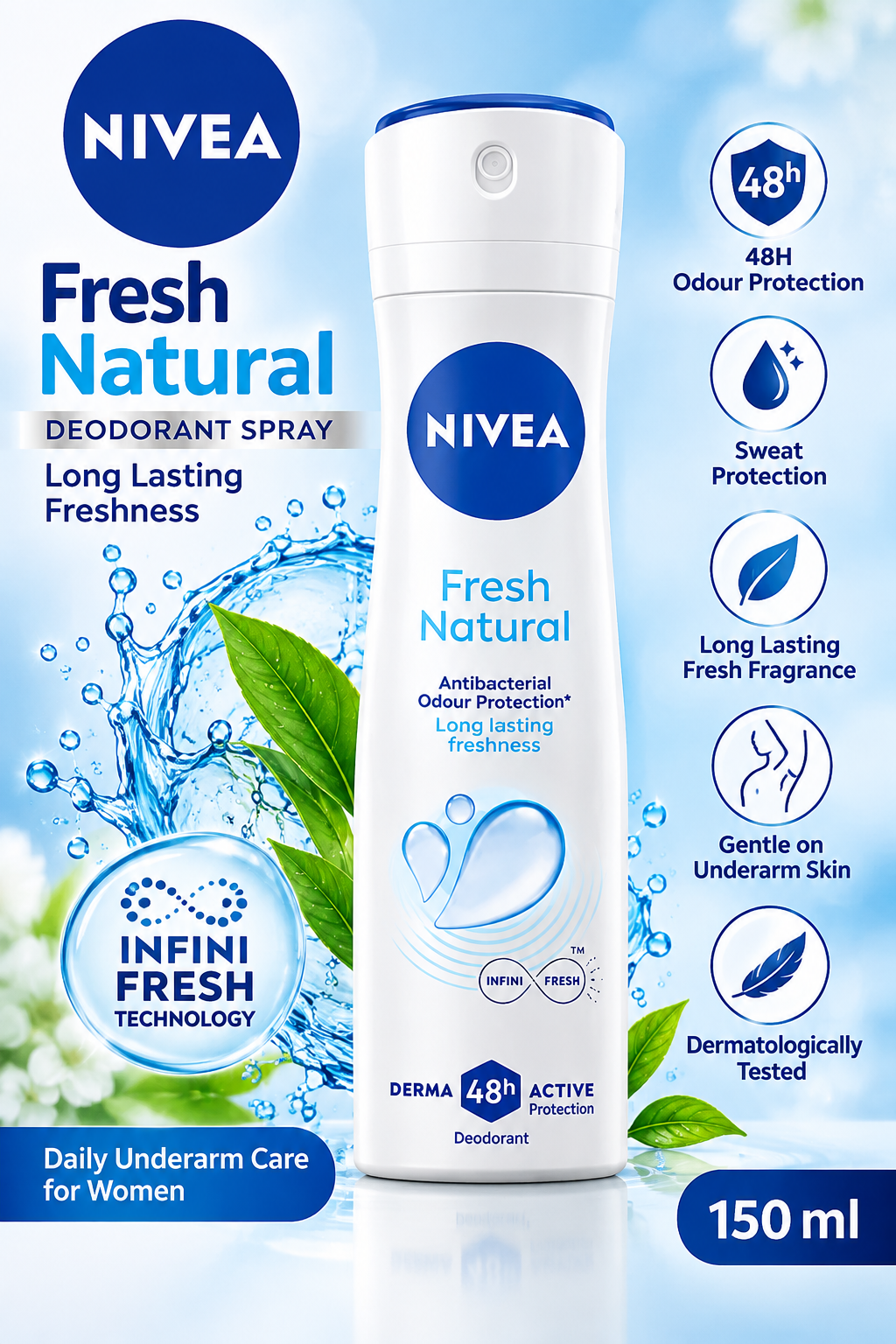 NIVEA FRESH NATURAL BODY SPRAY