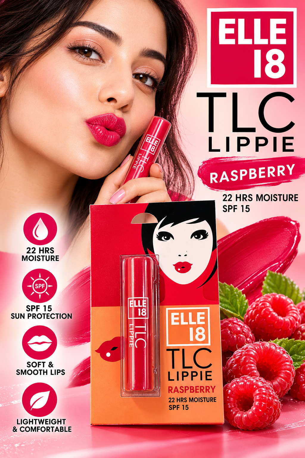ELLE 18 TLC LIPPIE RASPBERRY
