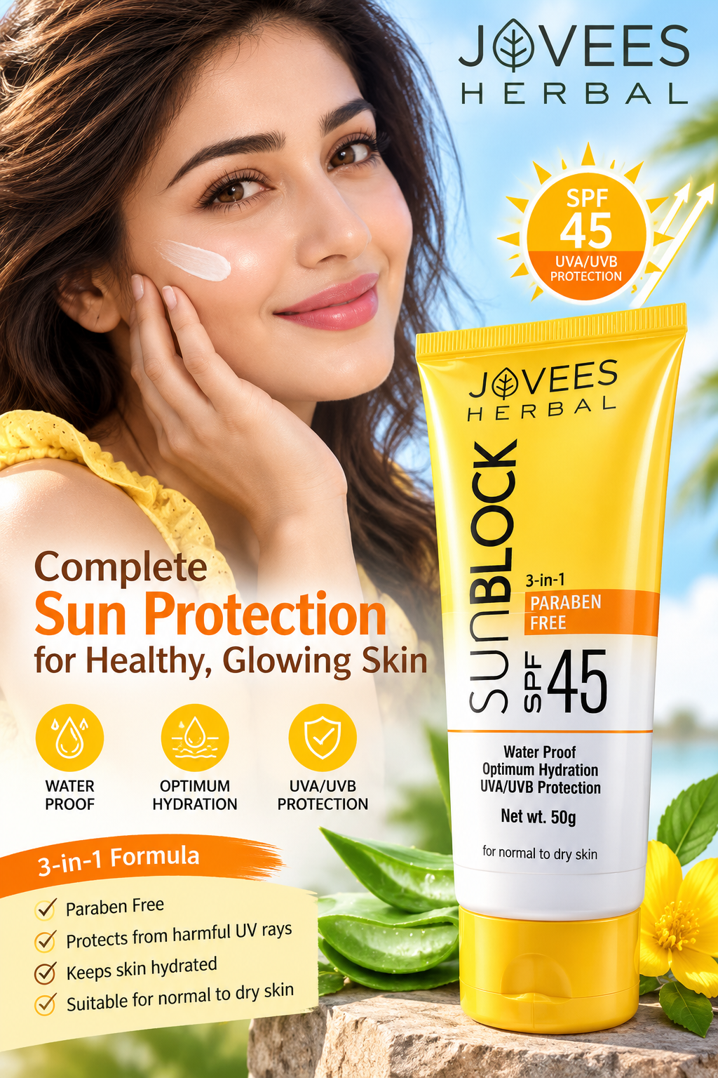 JOVEES SUNBLOCK SPF 45