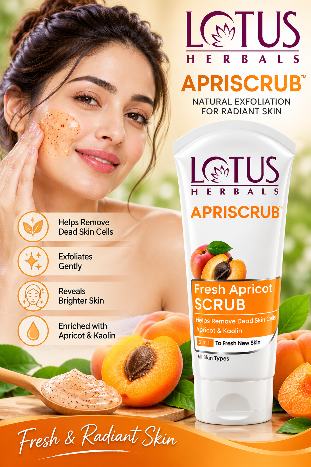 LOTUS SCRUB FRESH APRICOT