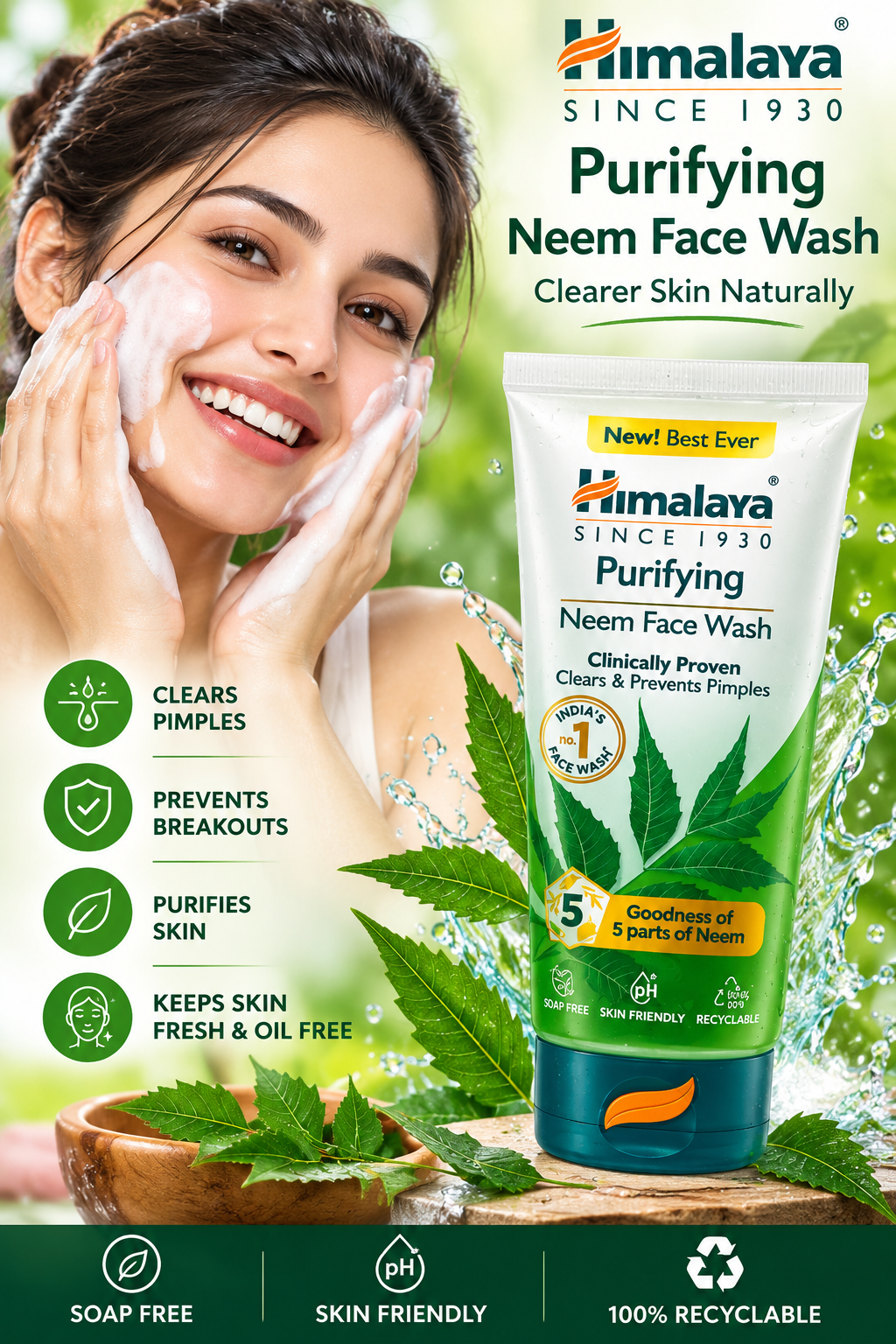 HIMALAYA FACE WASH PURIFING NEEM