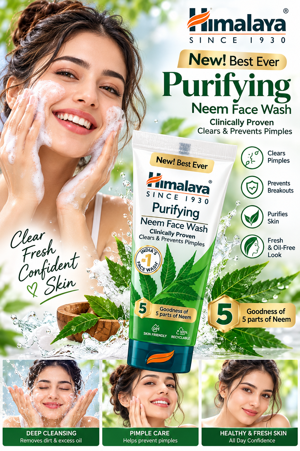 HIMALAYA FACE WASH PURIFING NEEM
