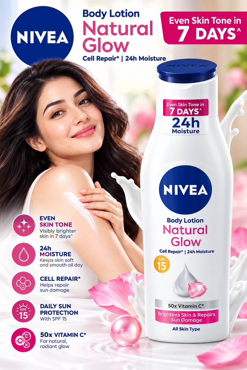NIVIA BODY LOTION NATURAL GLOW