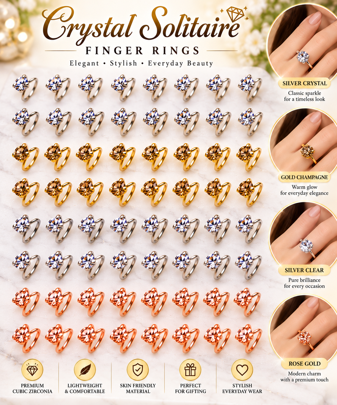 FINGER RING WITH STONE