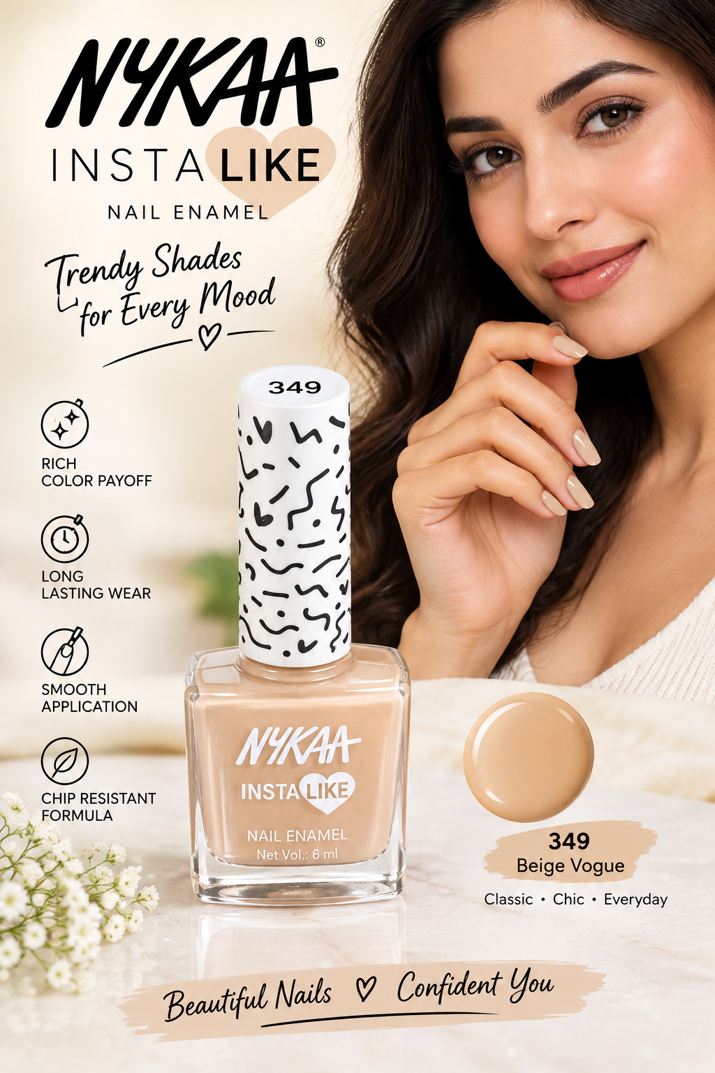 NYKAA NAIL ENAMEL TRENDING TAN 349
