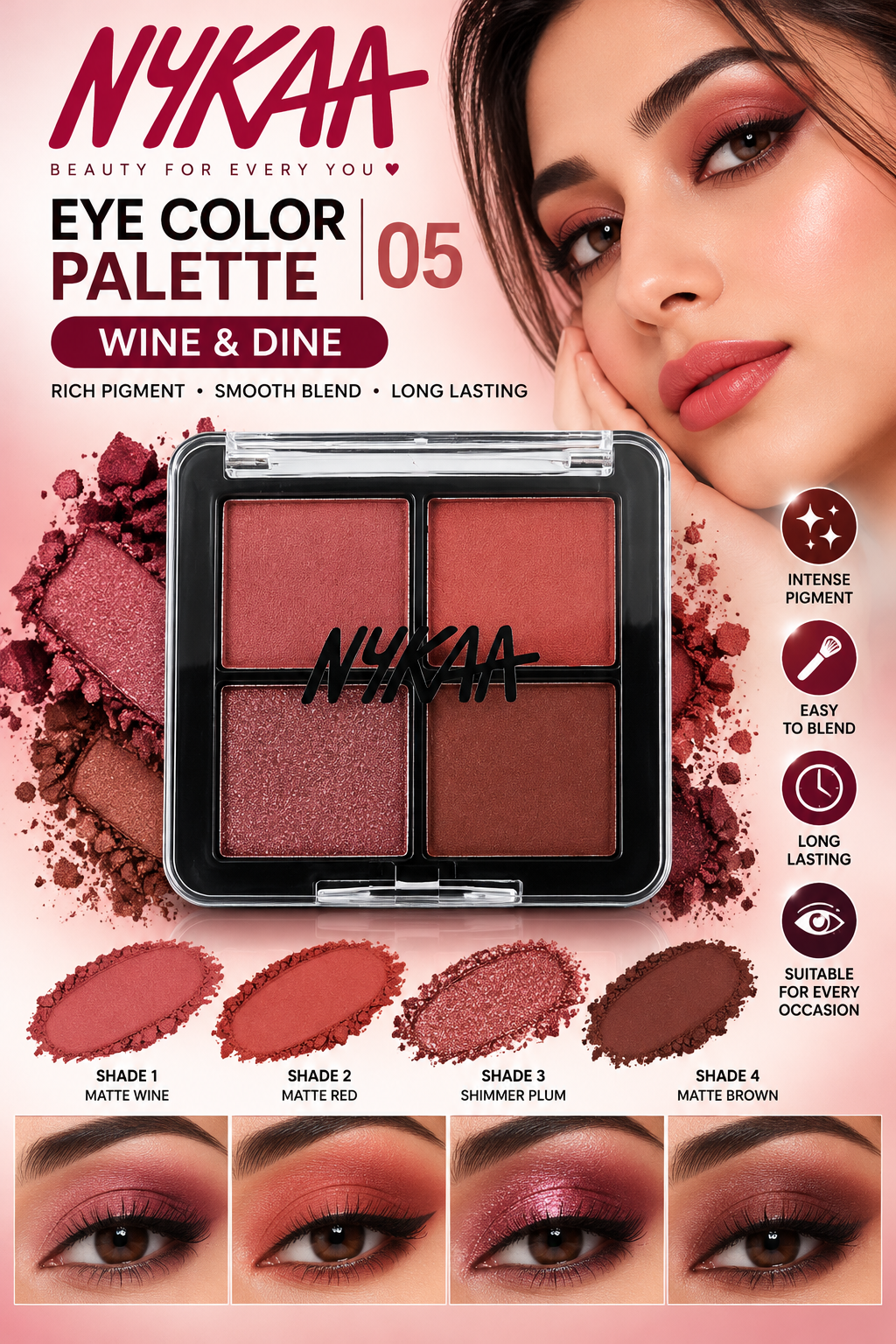 NYKAA EYESHADOW PALETTLE-WINE &DINE 