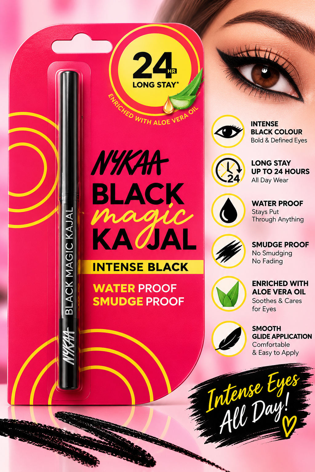 NAYKAA BLACK MAGIC KAJAL - BLACK 