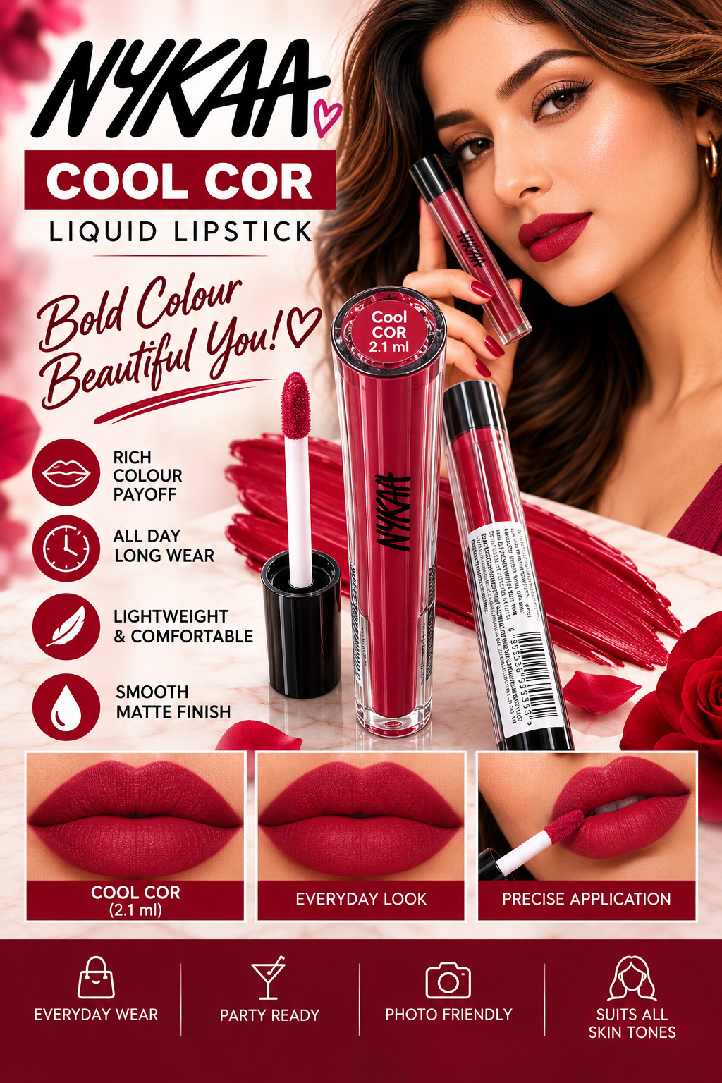 NYKAA MATTE LIQ. LIPSTICK- COOL COP