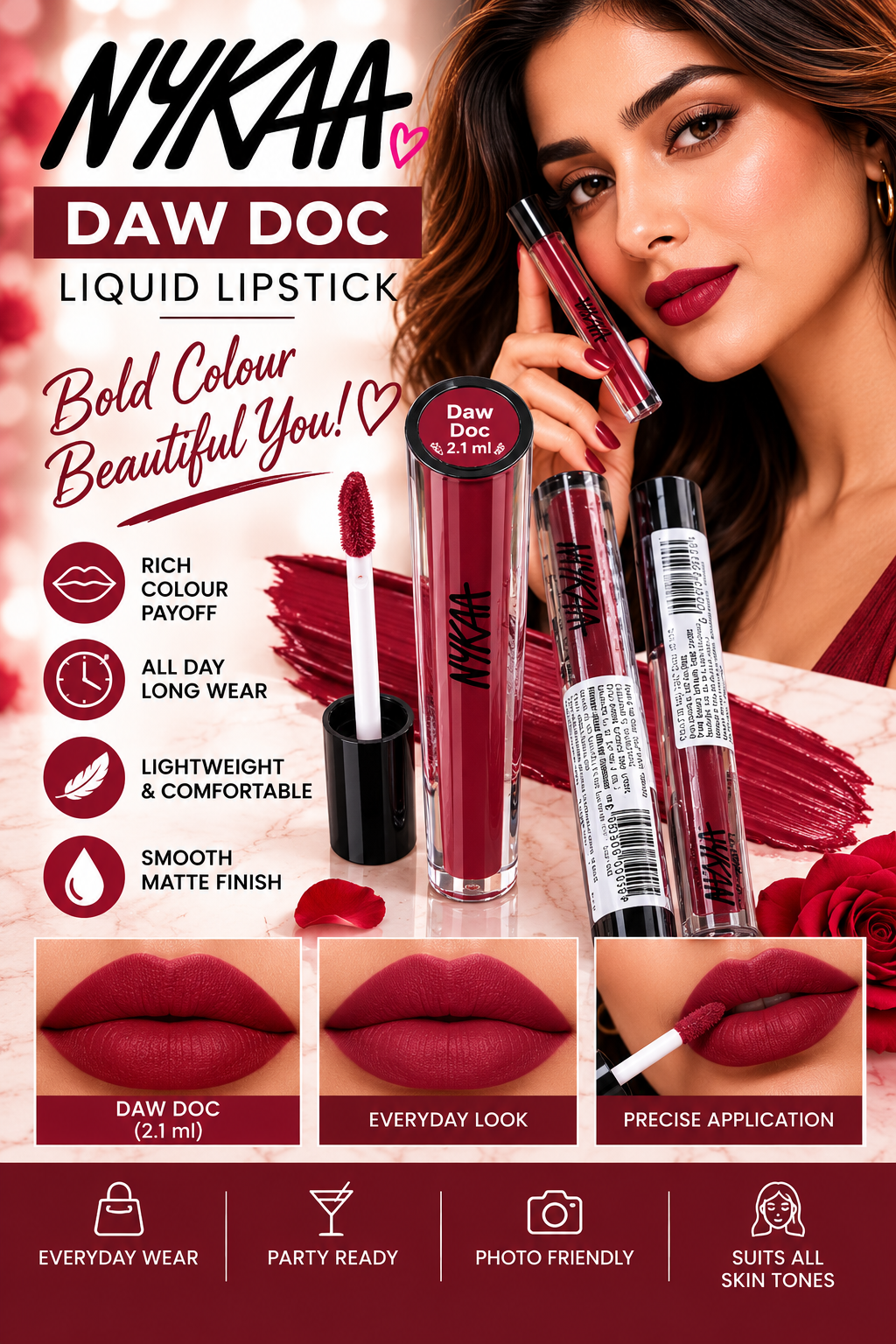 NYKAA MATTE LIQ. LIPSTICK - DEAR DOC