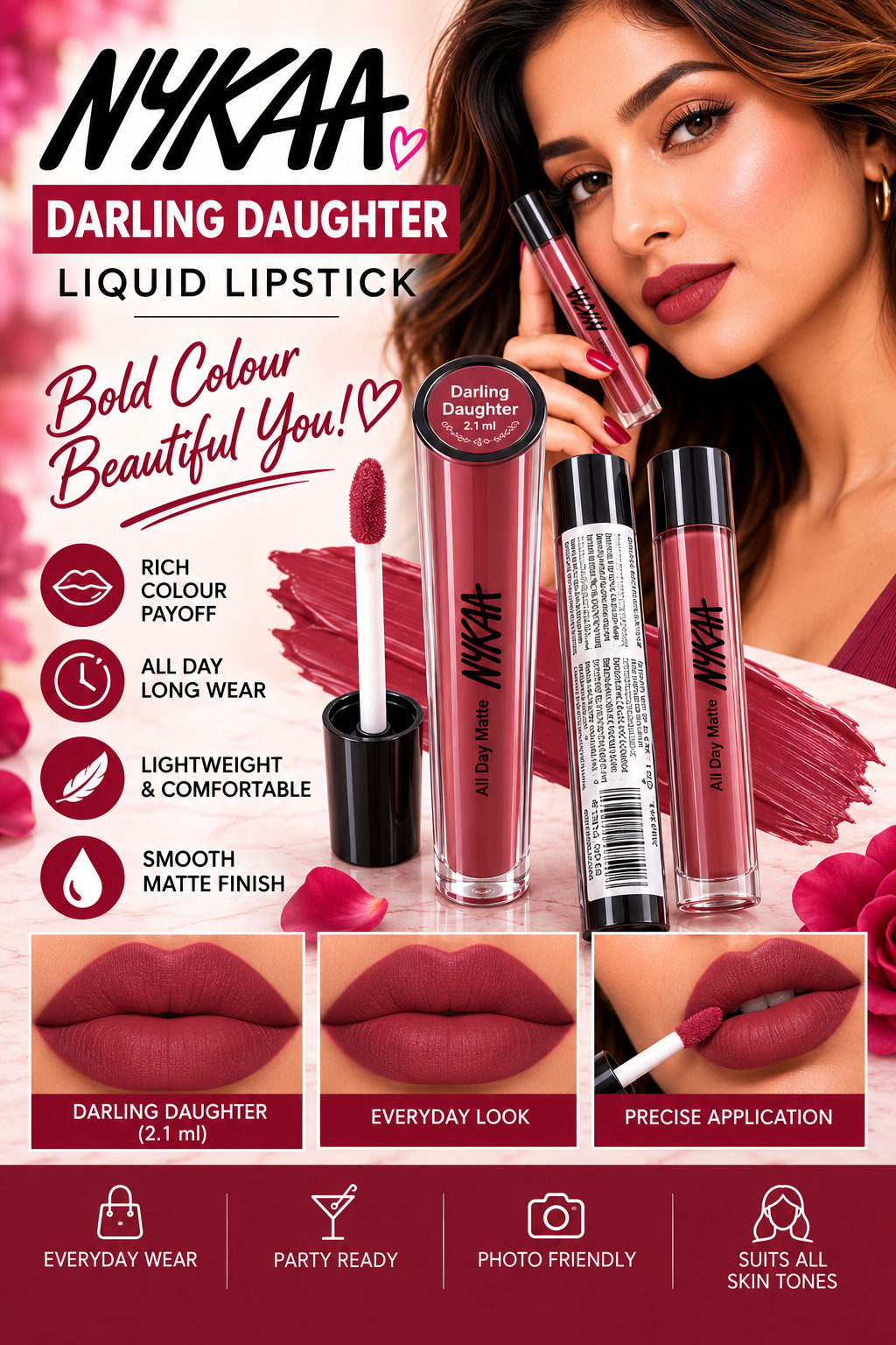 Nykaa Liquid Lipstick Darling Daughter