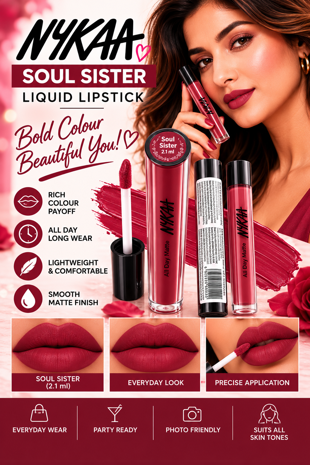 NYKAA MATEE LIQ LIPSTICK - SOUL SISTER