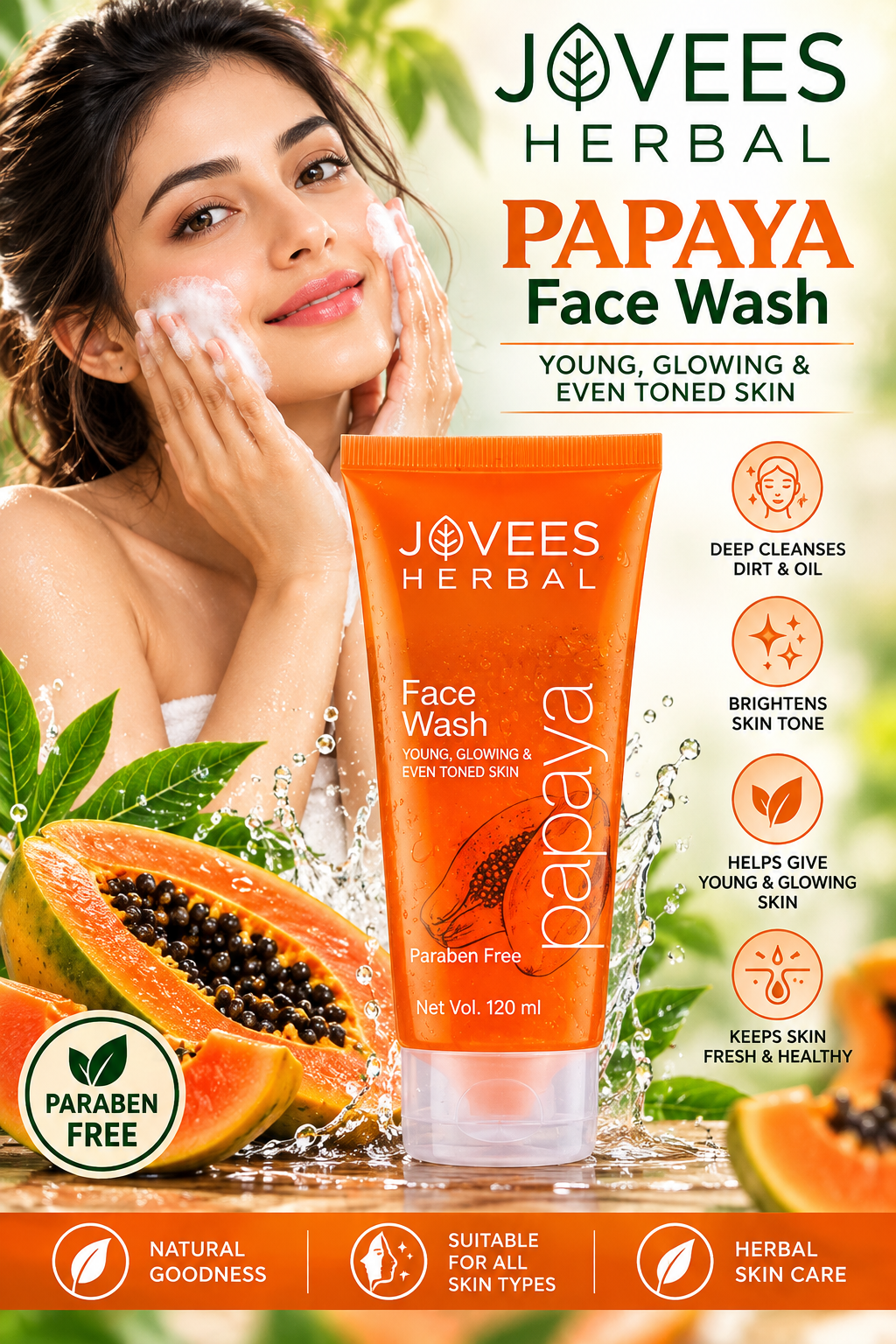 JOVEES HERBAL FACE WASH PAPAYA