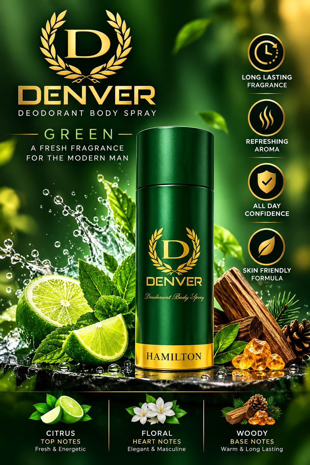 DENVER GREEN BODY SPRAY