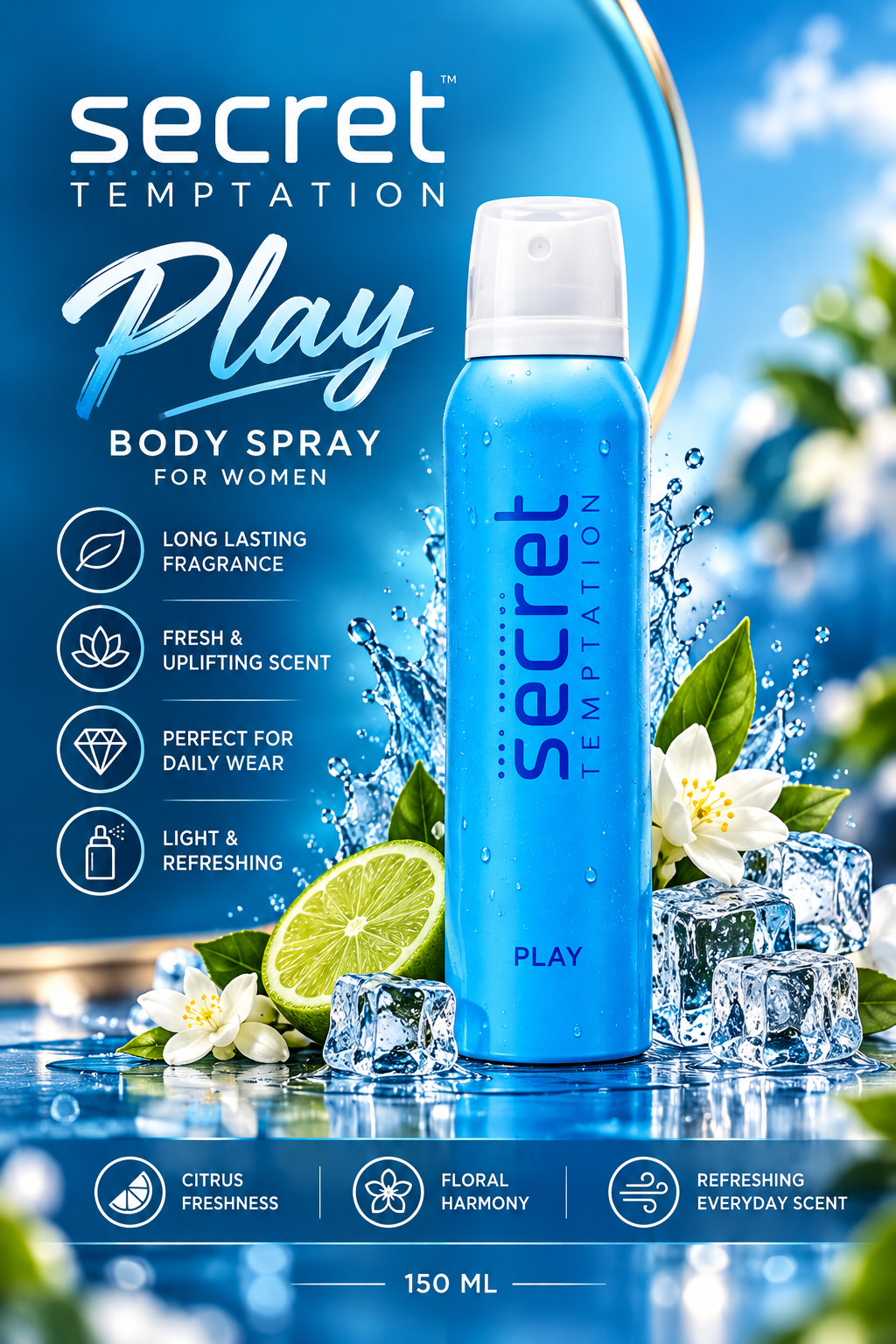 SECRET TEMPTATION PLAY BODY SPRAY